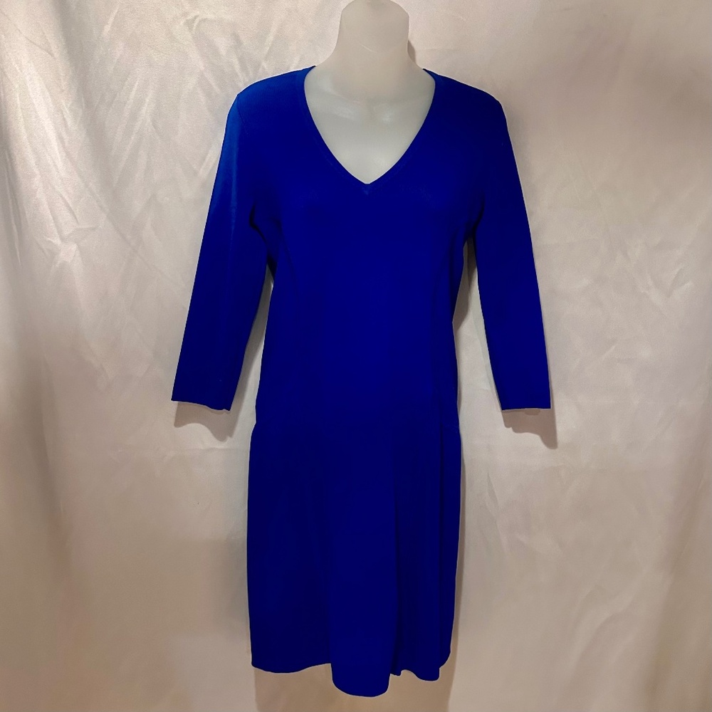 Royal Blue Fine Knit Bodycon Dress Size Small Y2K